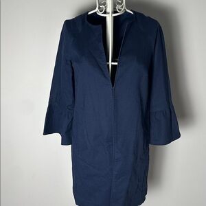 Chico's Open Front Long Ruffle Sleeves Cardigan